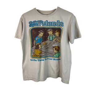 Action Gear M Beige "Talk to Your Friends, Invite Them to Your Home" T-Shirt